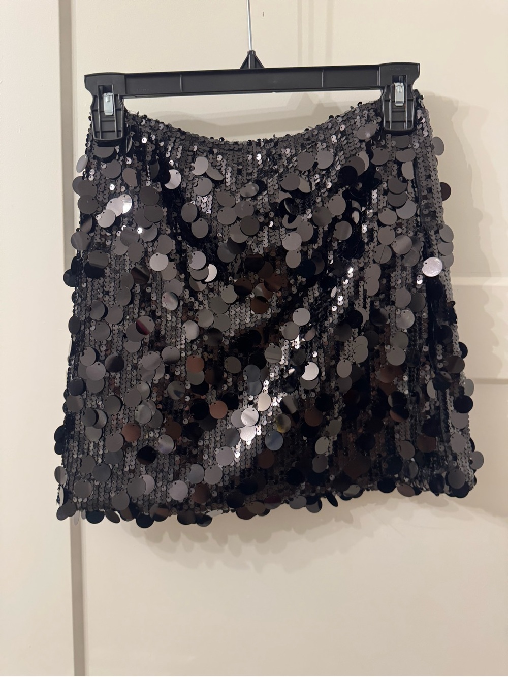Black Sequin Mini Skirt - Evening Sparkle